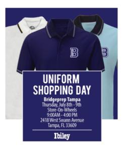 UNIFORM SALE ON CAMPUS JULY 8th and JULY 9th 9am to 4pm