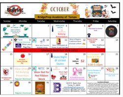 October Activities Calendar