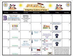 Welcome back to school!! August 2023 Activities Calendar